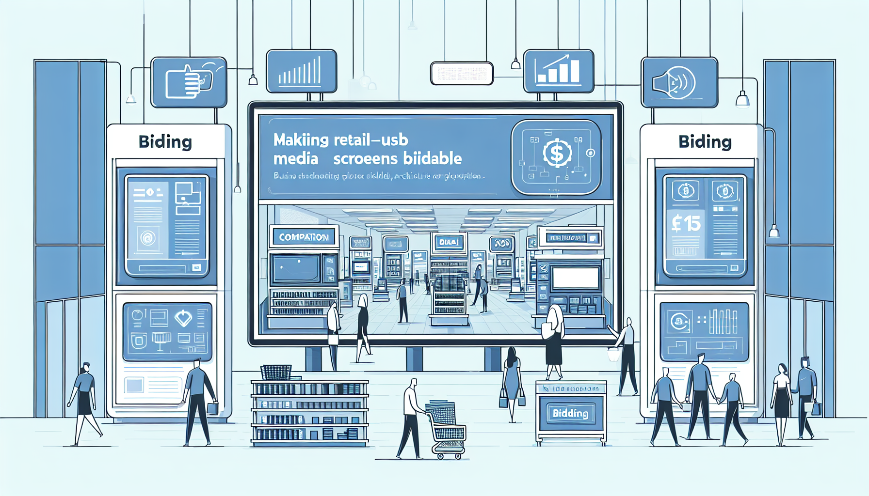 Making Retail Media Screens Biddable: Sell-Side Architecture for Store Aisles